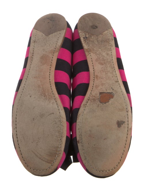 Prada Canvas Plaid Print Ballet Flats