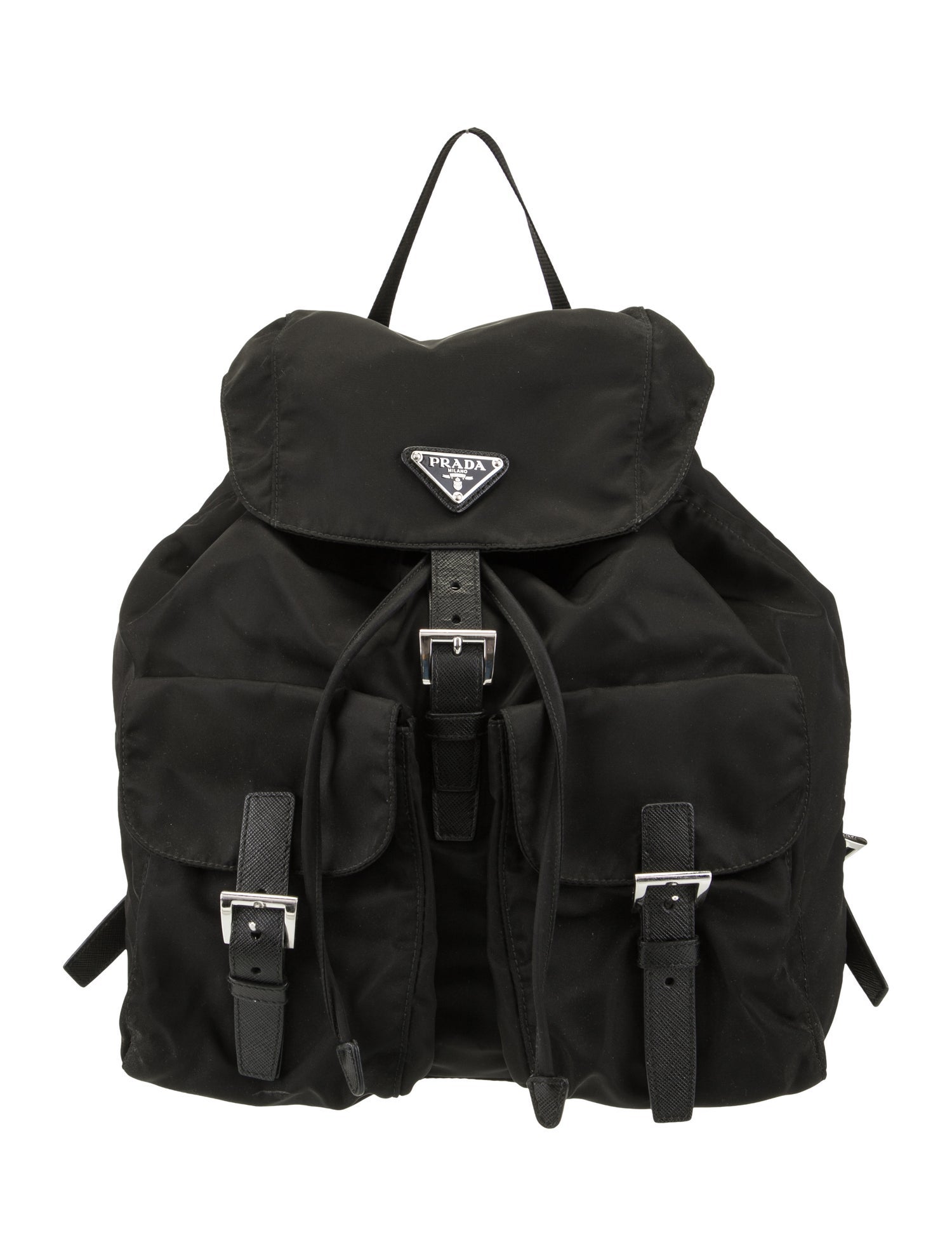 Prada Saffiano Leather Tessuto Nylon Backpack Small