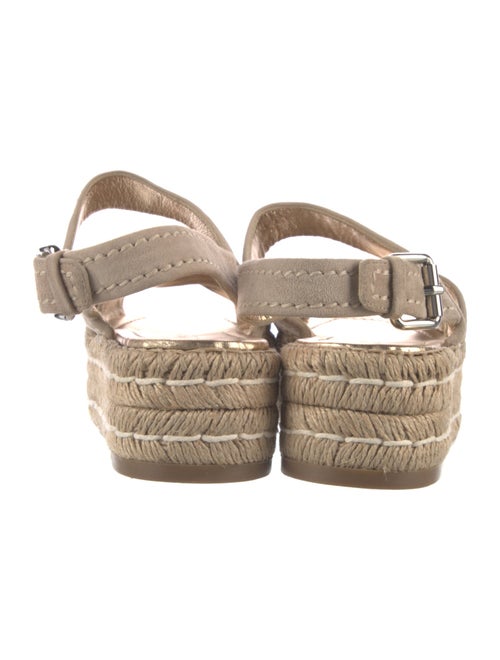 Prada Suede Whipstitch Trim Espadrilles