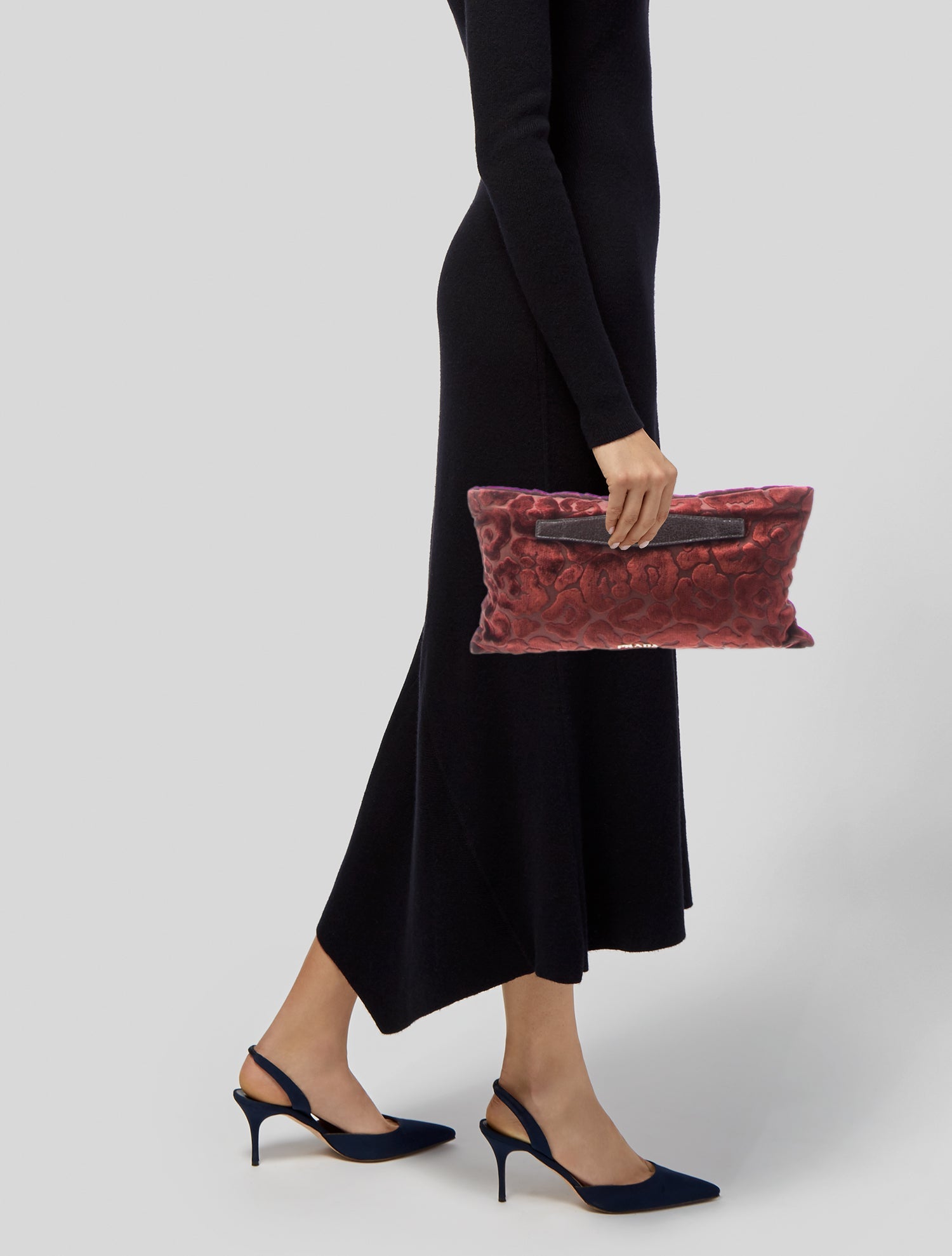 Prada Velvet Clutch L