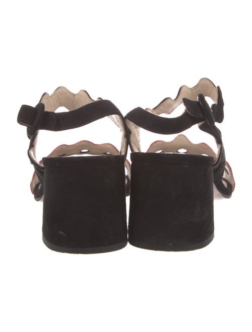 Prada Suede Colorblock Pattern Sandals