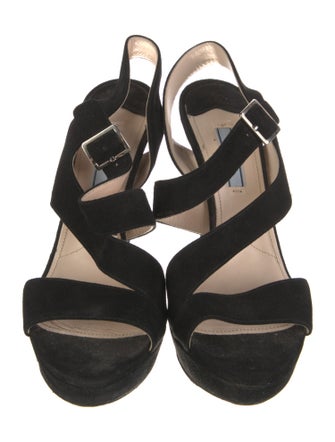 Prada Suede Slingback Sandals