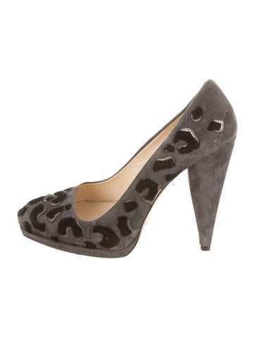 Prada Suede Platform Pumps