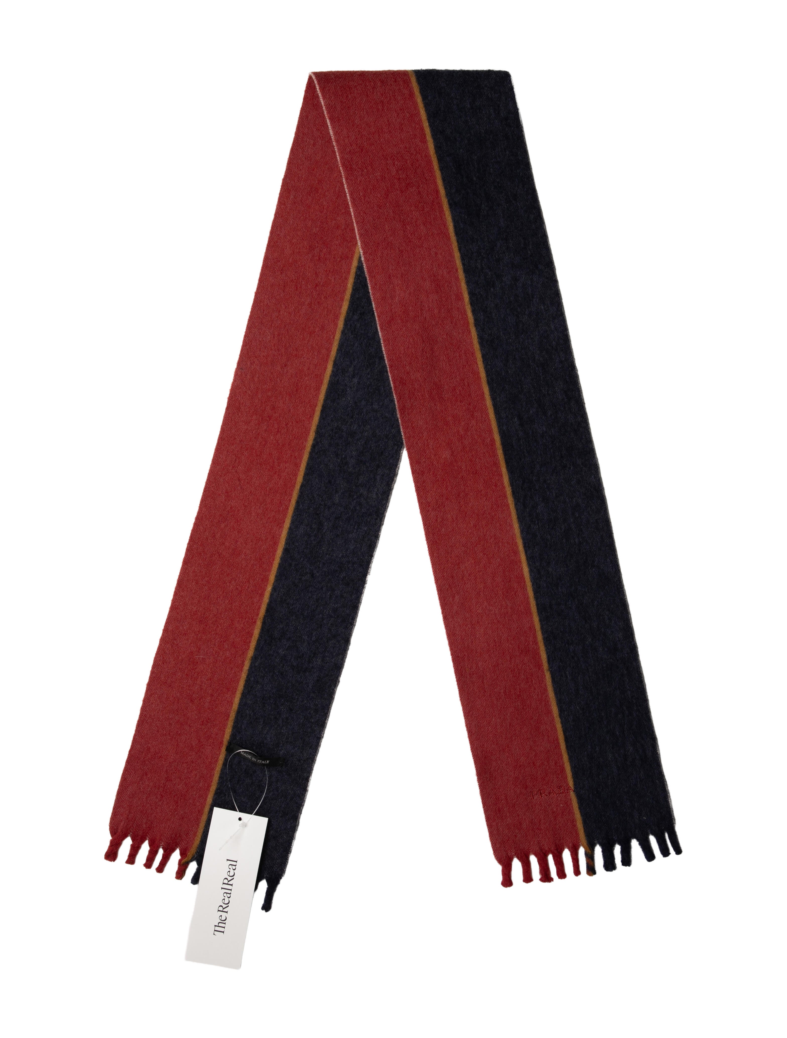 Prada Wool Striped Scarf