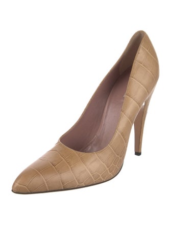 Prada Embossed Leather Pumps