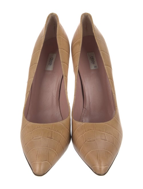 Prada Embossed Leather Pumps