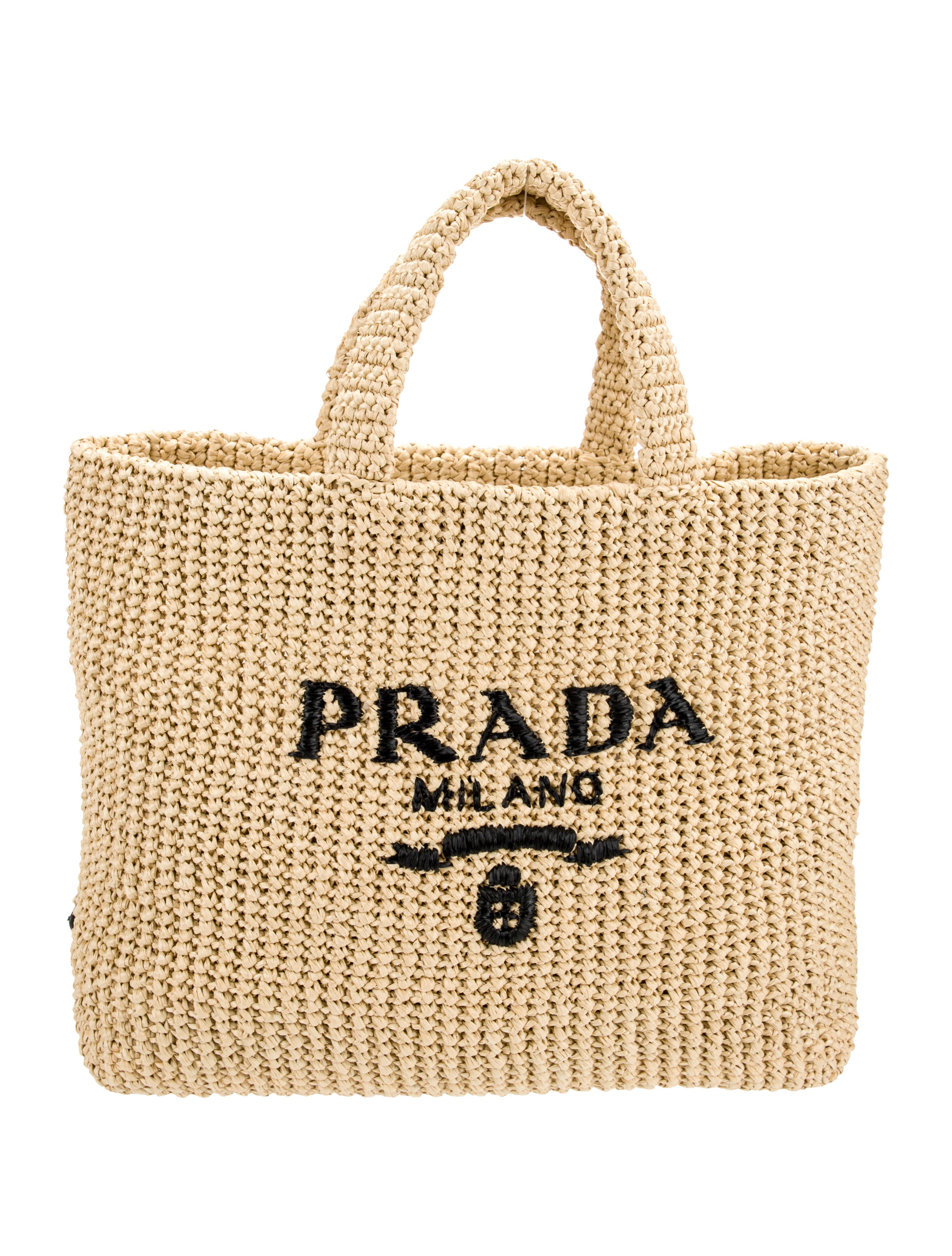 Prada Enameled Metal Triangle Tote Large