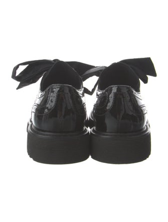 Prada Patent Leather Lasercut Accents Loafers