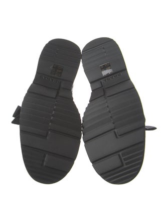 Prada Patent Leather Lasercut Accents Loafers