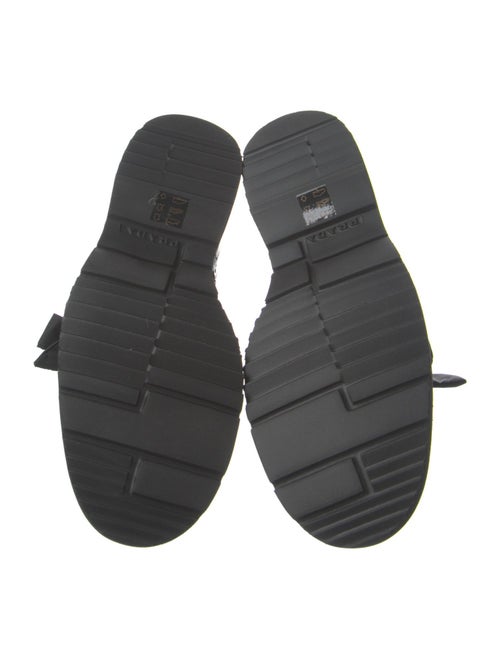 Prada Patent Leather Lasercut Accents Loafers