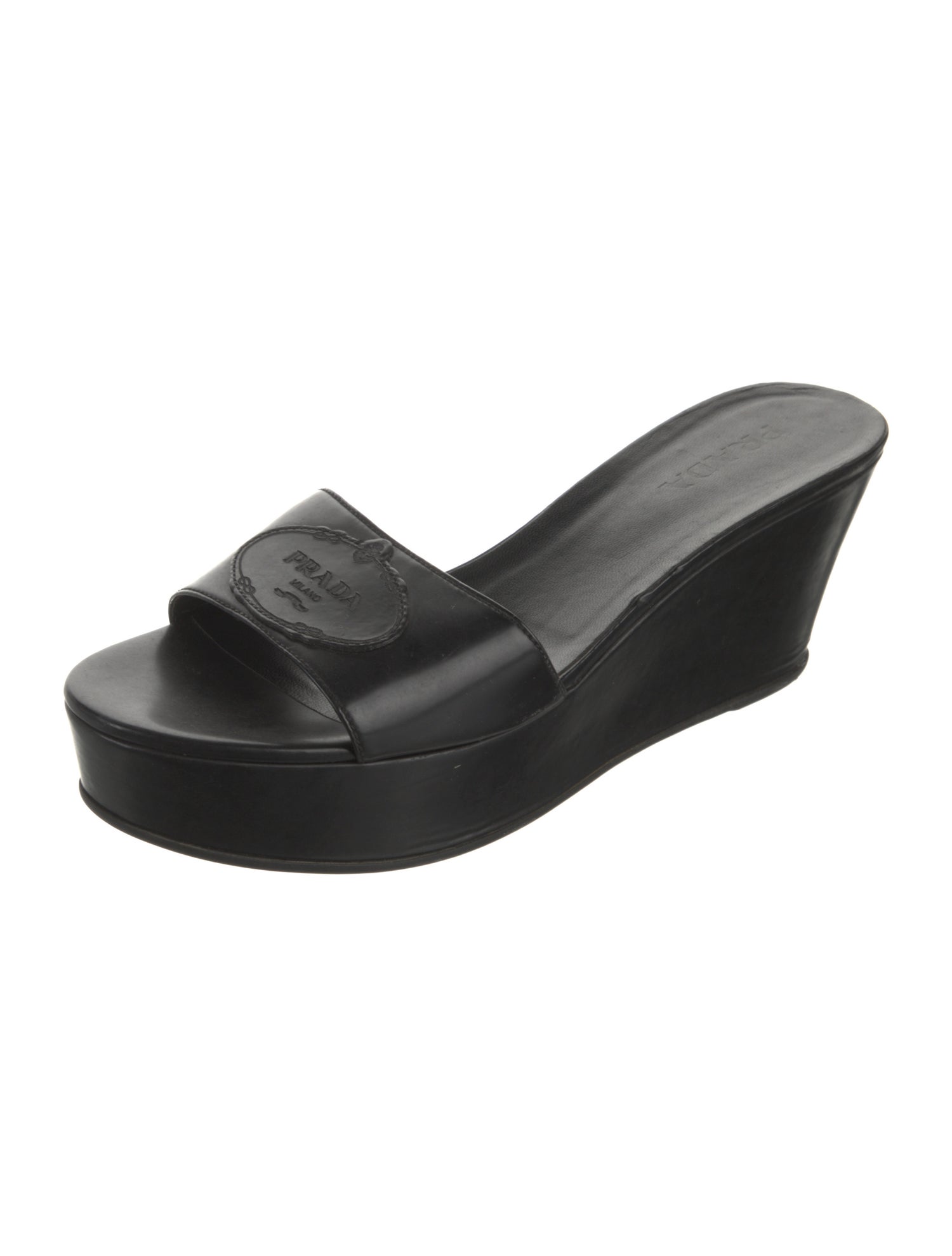 Prada Patent Leather Slides
