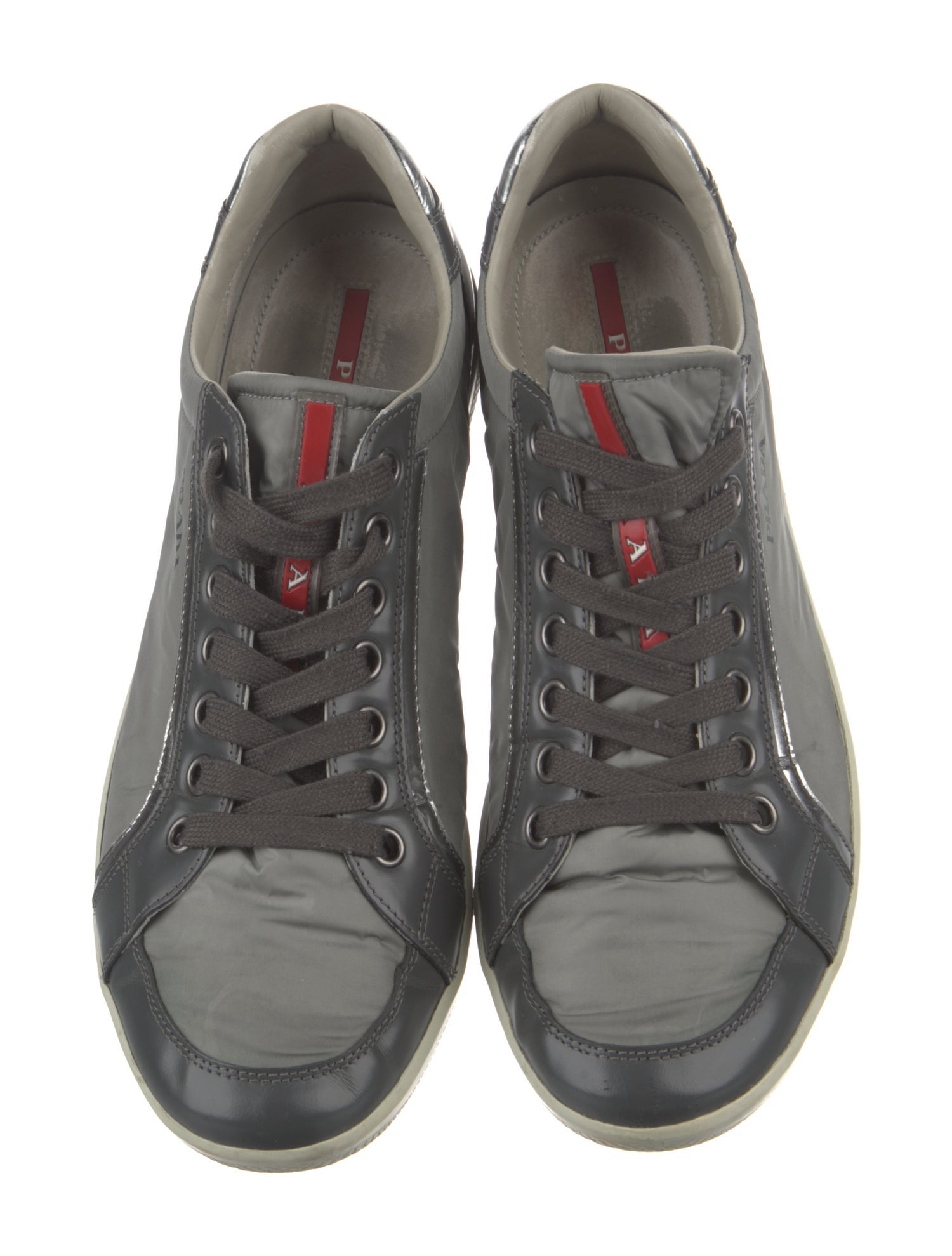 Prada Leather Printed Sneakers