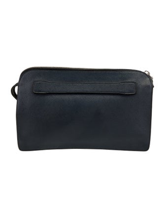 Prada Enameled Metal Triangle Porter