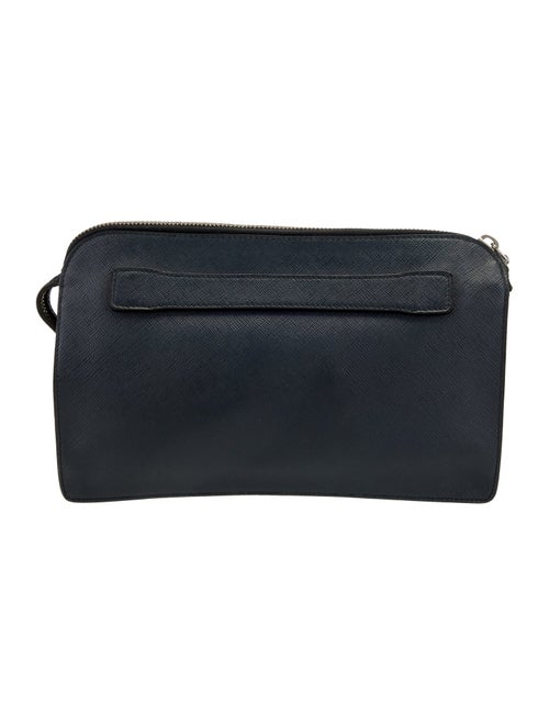 Prada Enameled Metal Triangle Porter