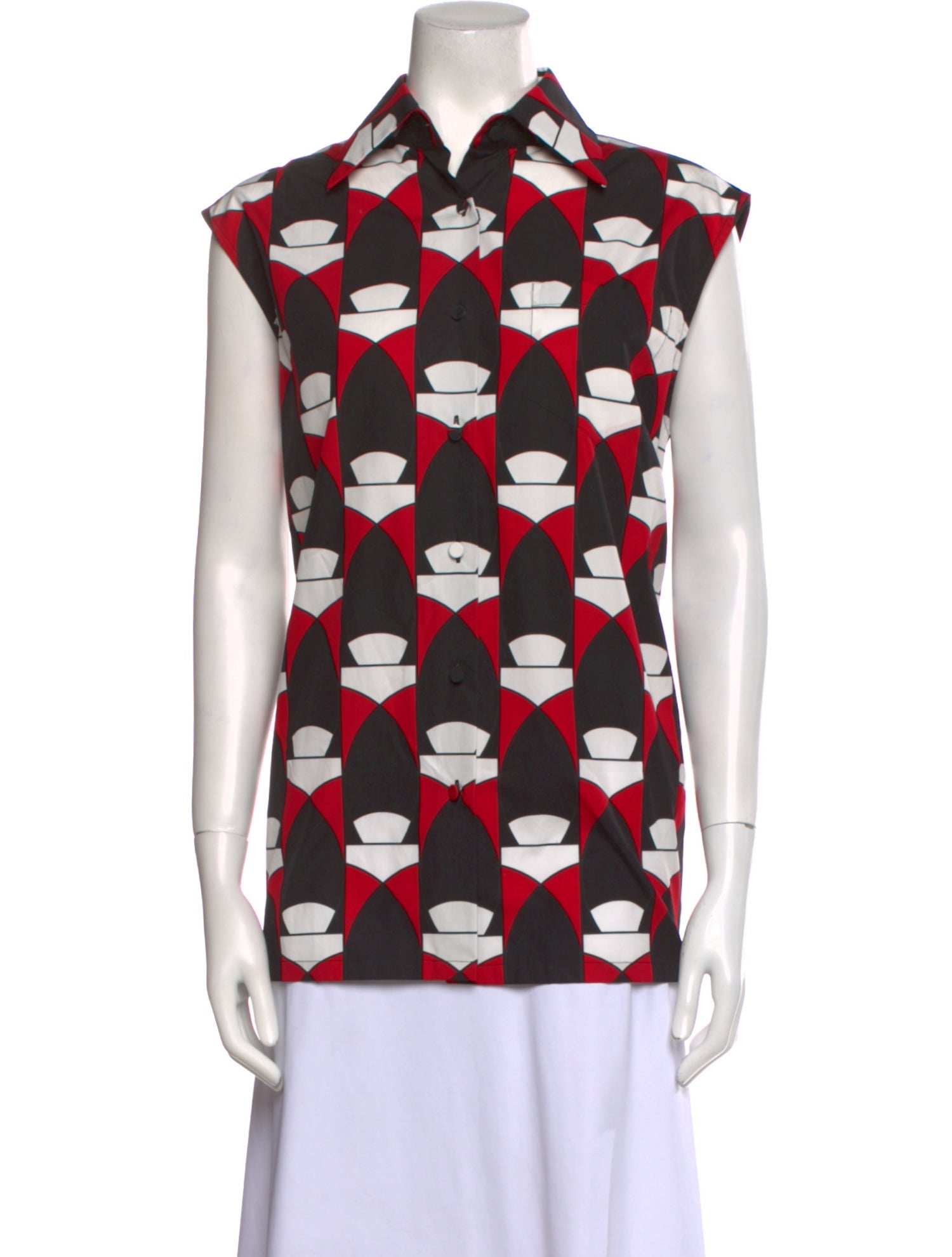 Prada 2020 Printed Button-Up Top