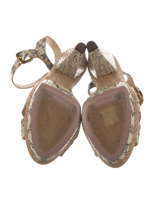 Prada Snakeskin Animal Print Slingback Pumps