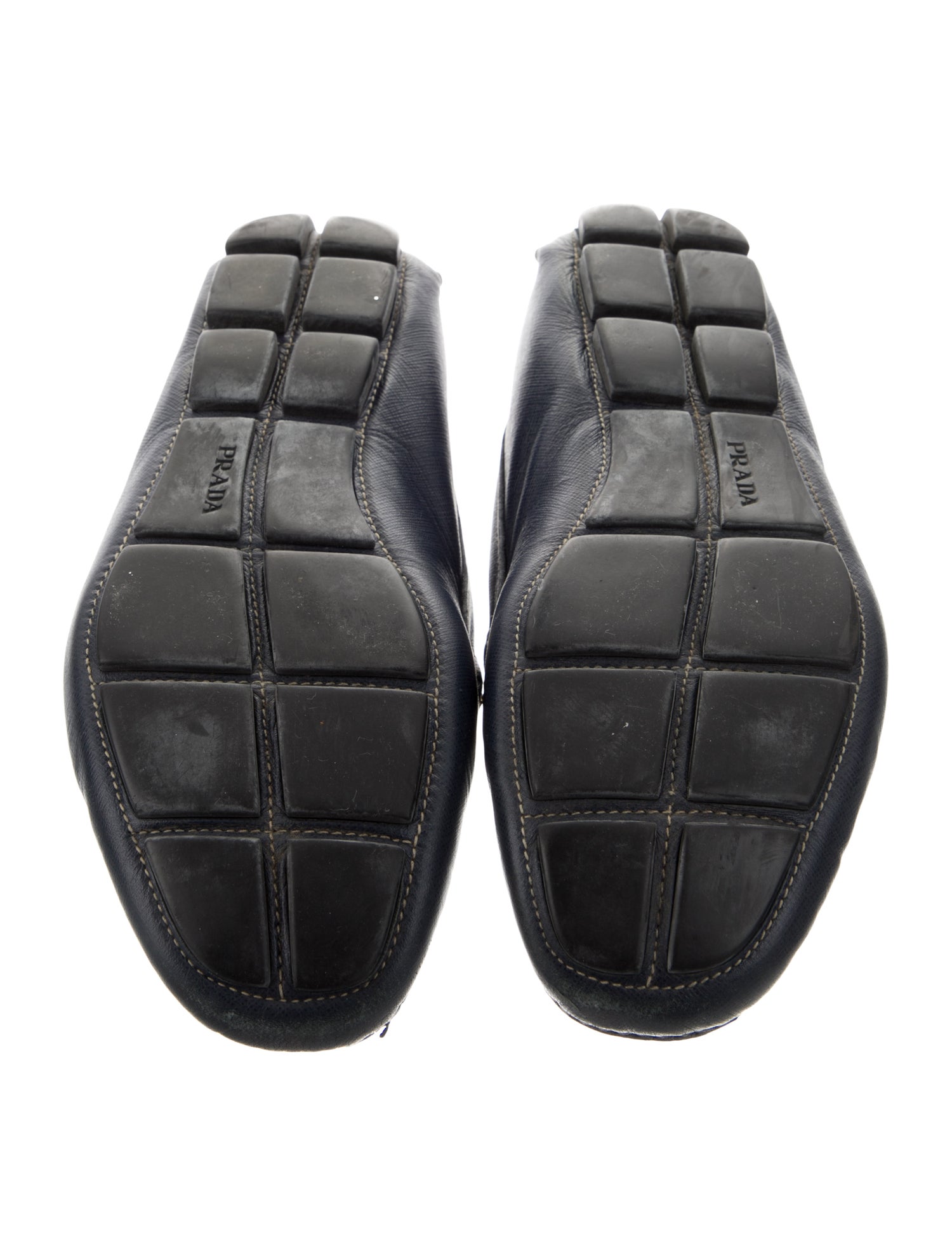 Prada Leather Embroidered Accent Drivers