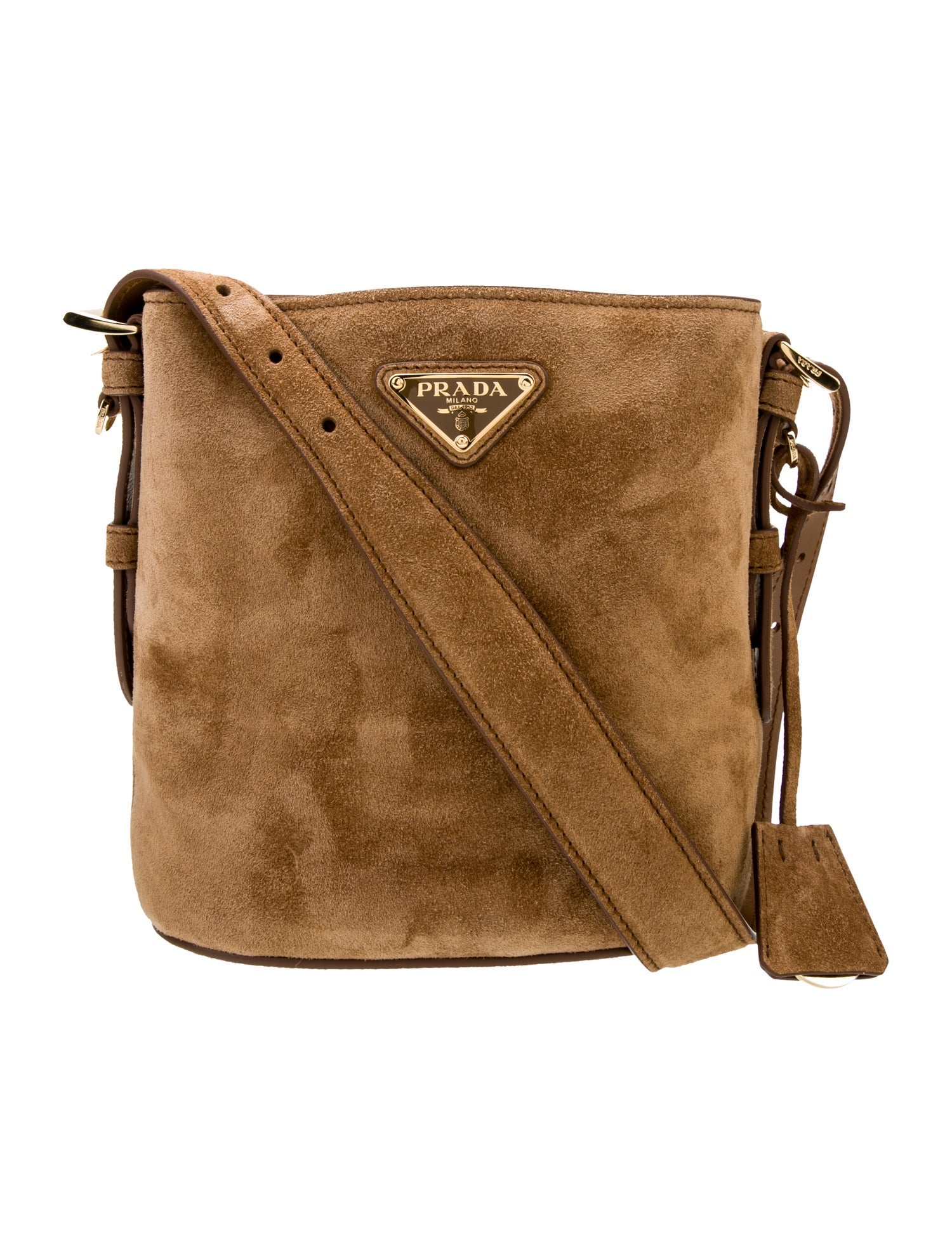 Prada Enameled Metal Triangle Messenger Bag Mini 2025