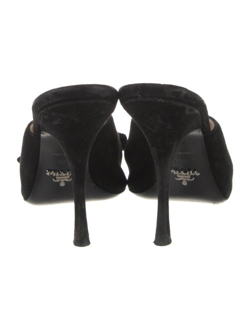 Prada Suede Bow Accents Slides