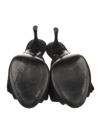 Prada Suede Bow Accents Slides