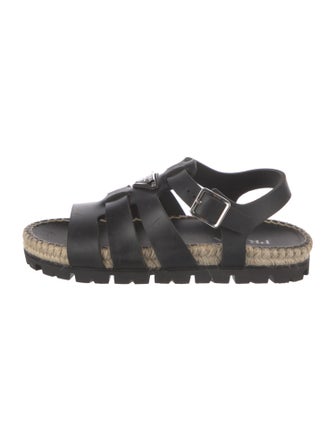 Prada Rubber Slingback Sandals
