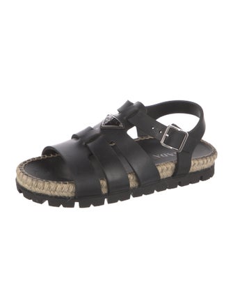 Prada Rubber Slingback Sandals