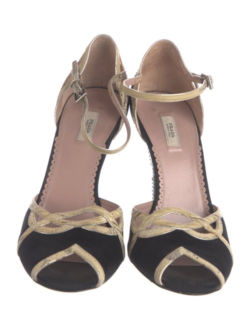 Prada Satin Printed D'Orsay Pumps