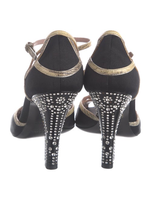 Prada Satin Printed D'Orsay Pumps