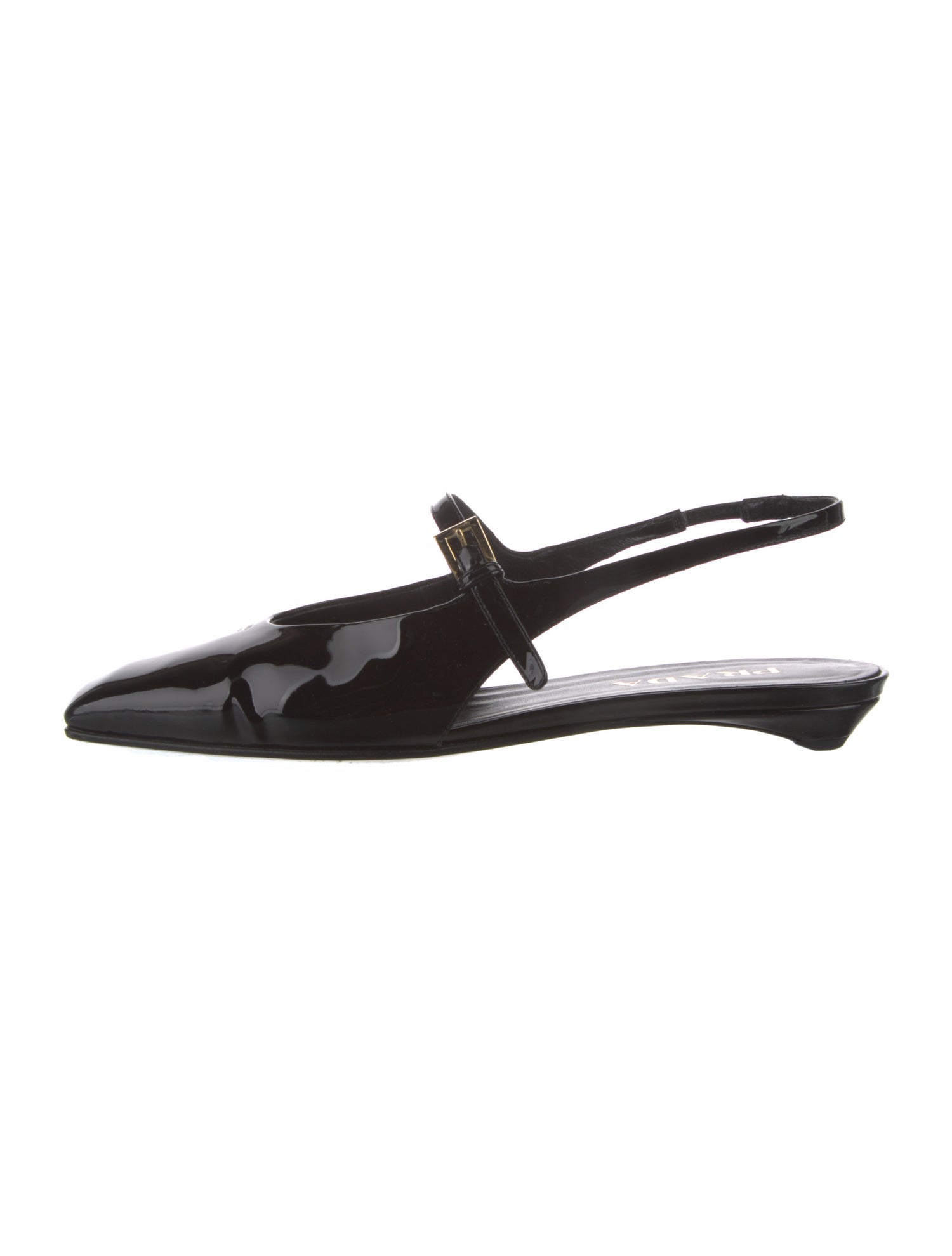 Prada Patent Leather Slingback Flats