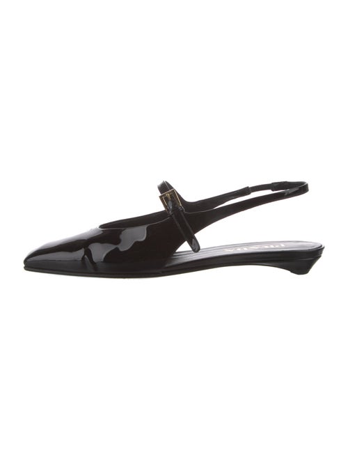 Prada Patent Leather Slingback Flats