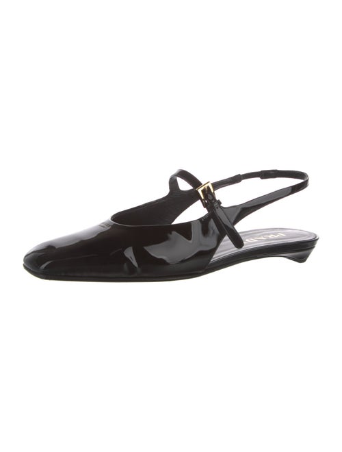 Prada Patent Leather Slingback Flats