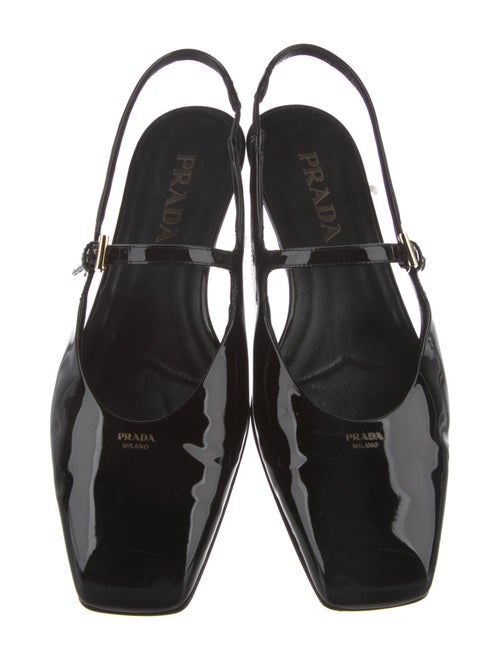 Prada Patent Leather Slingback Flats