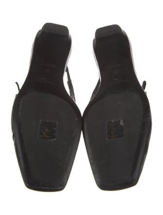 Prada Patent Leather Slingback Flats