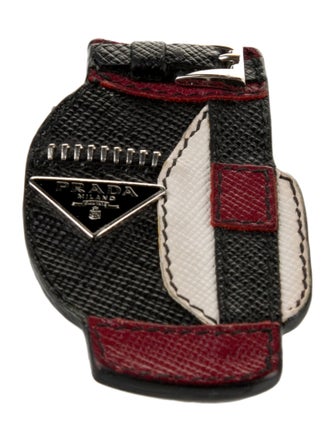 Prada Saffiano Leather Keychain Charm