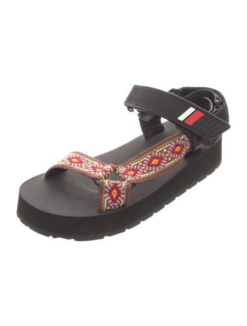 Prada Sport Printed Embroidered Accent Espadrilles