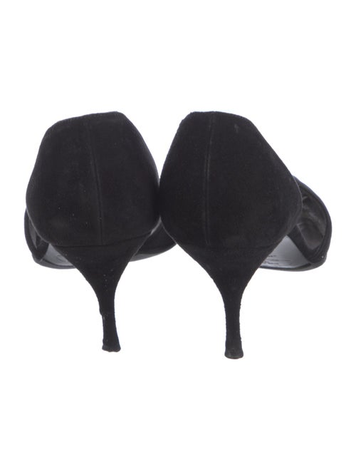 Prada Suede Cutout Accent D'Orsay Pumps