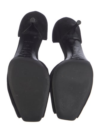 Prada Suede Cutout Accent D'Orsay Pumps