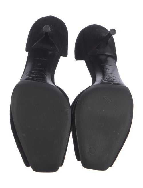 Prada Suede Cutout Accent D'Orsay Pumps