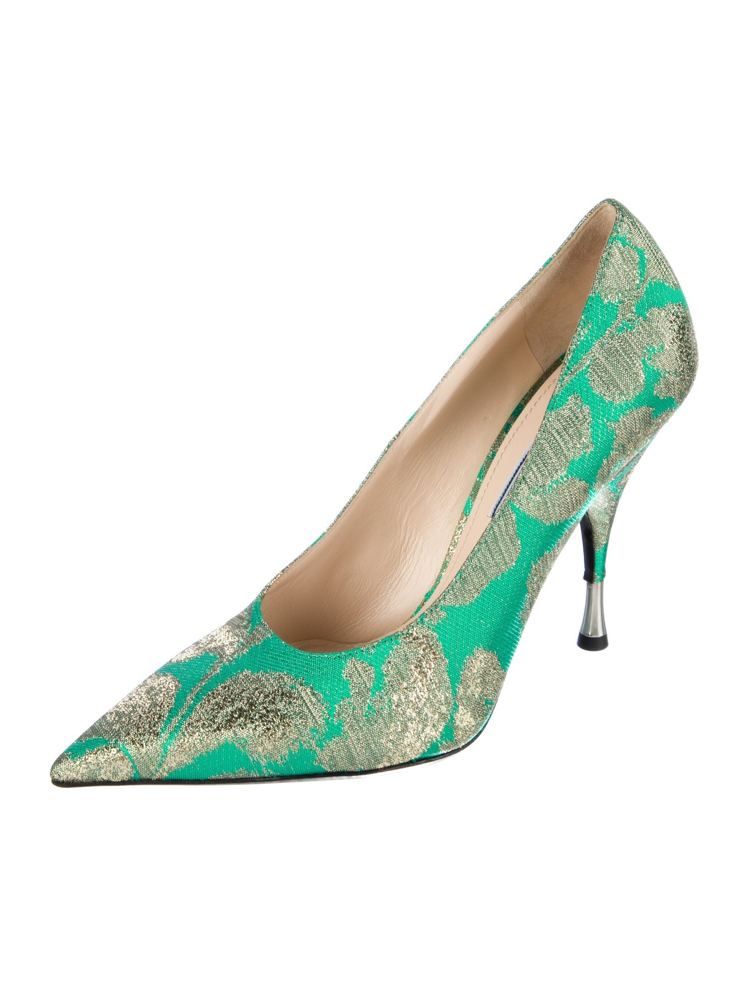 Prada Nylon Printed Pumps