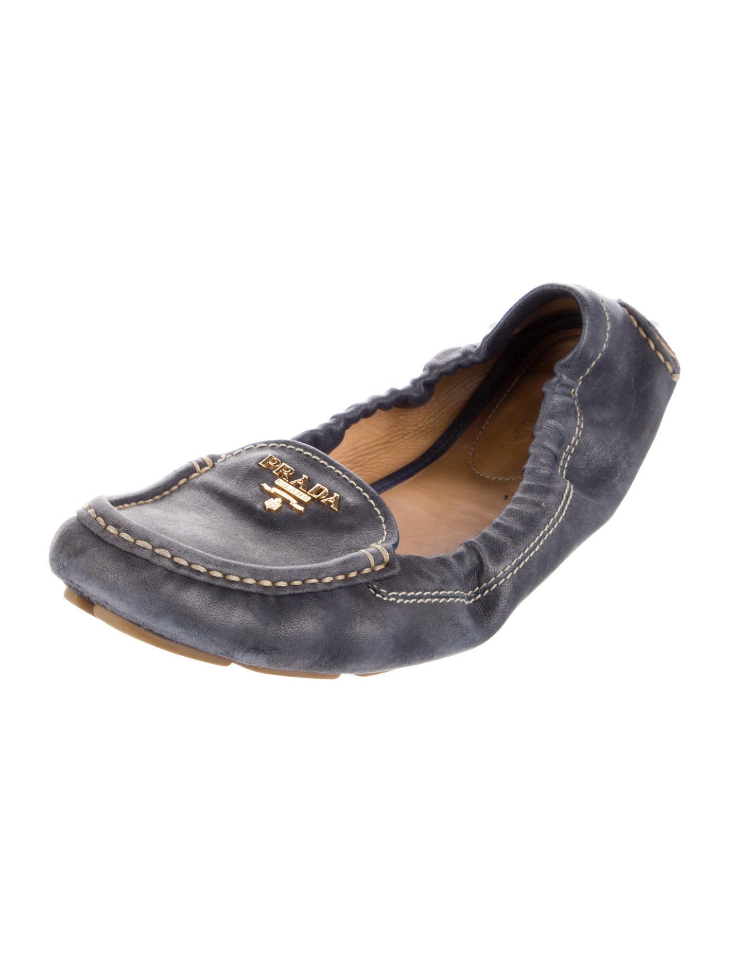 Prada Leather Moccasins