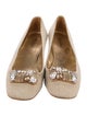 Prada Canvas Crystal Embellishments Mules