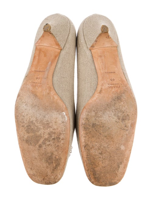 Prada Canvas Crystal Embellishments Mules