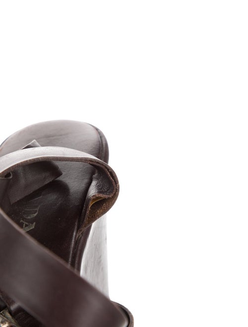 Prada Leather Slingback Sandals