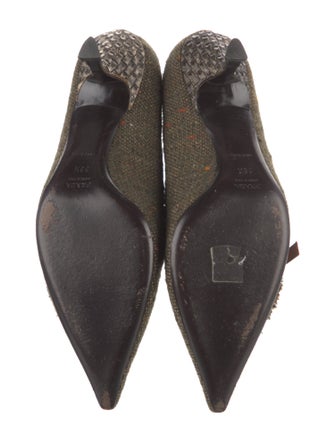 Prada Tweed Tweed Pattern Pumps