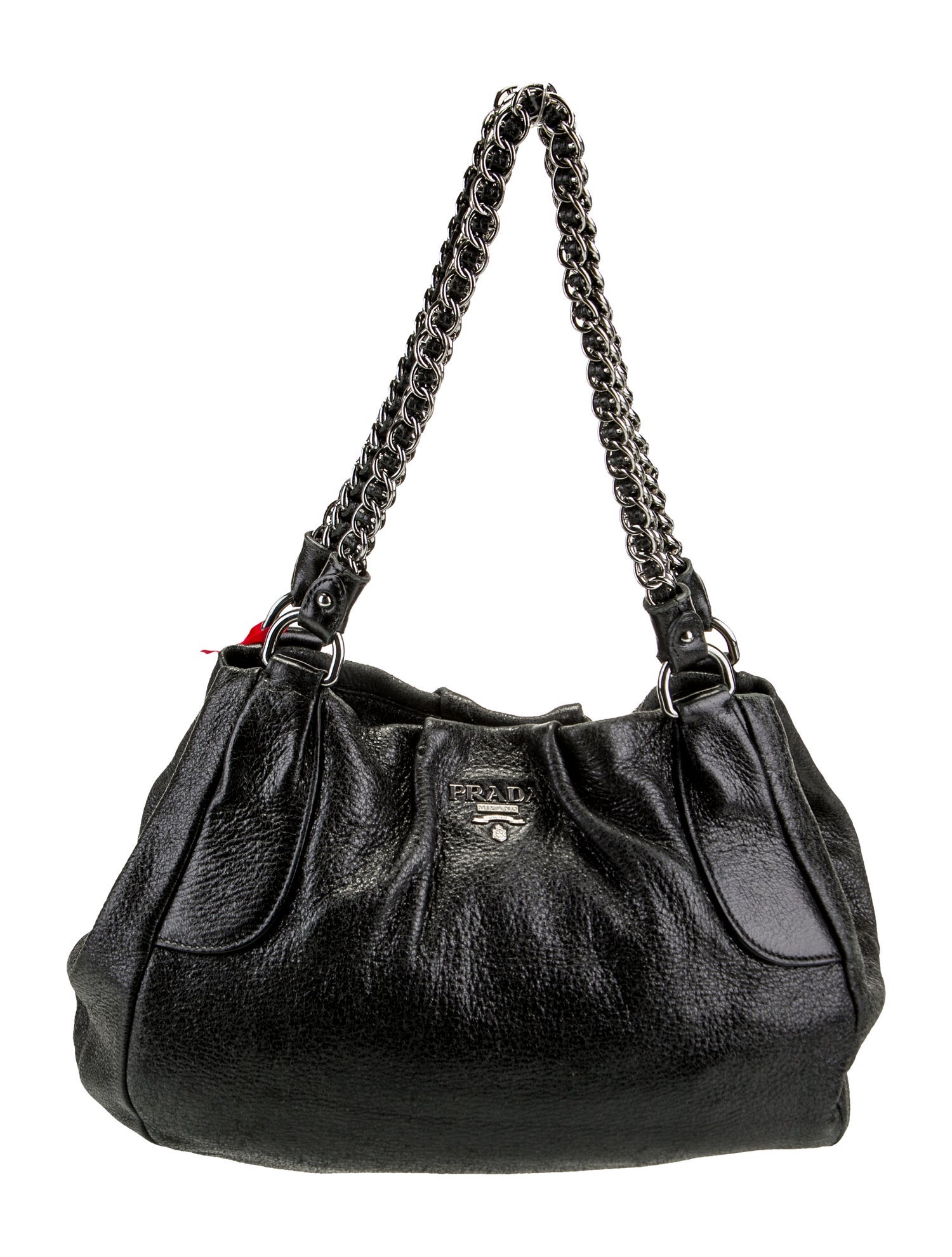 Prada Cervo Leather Shoulder Bag