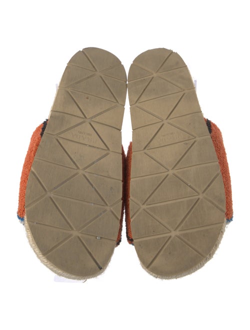 Prada Enameled Metal Triangle Terry Cloth Espadrilles