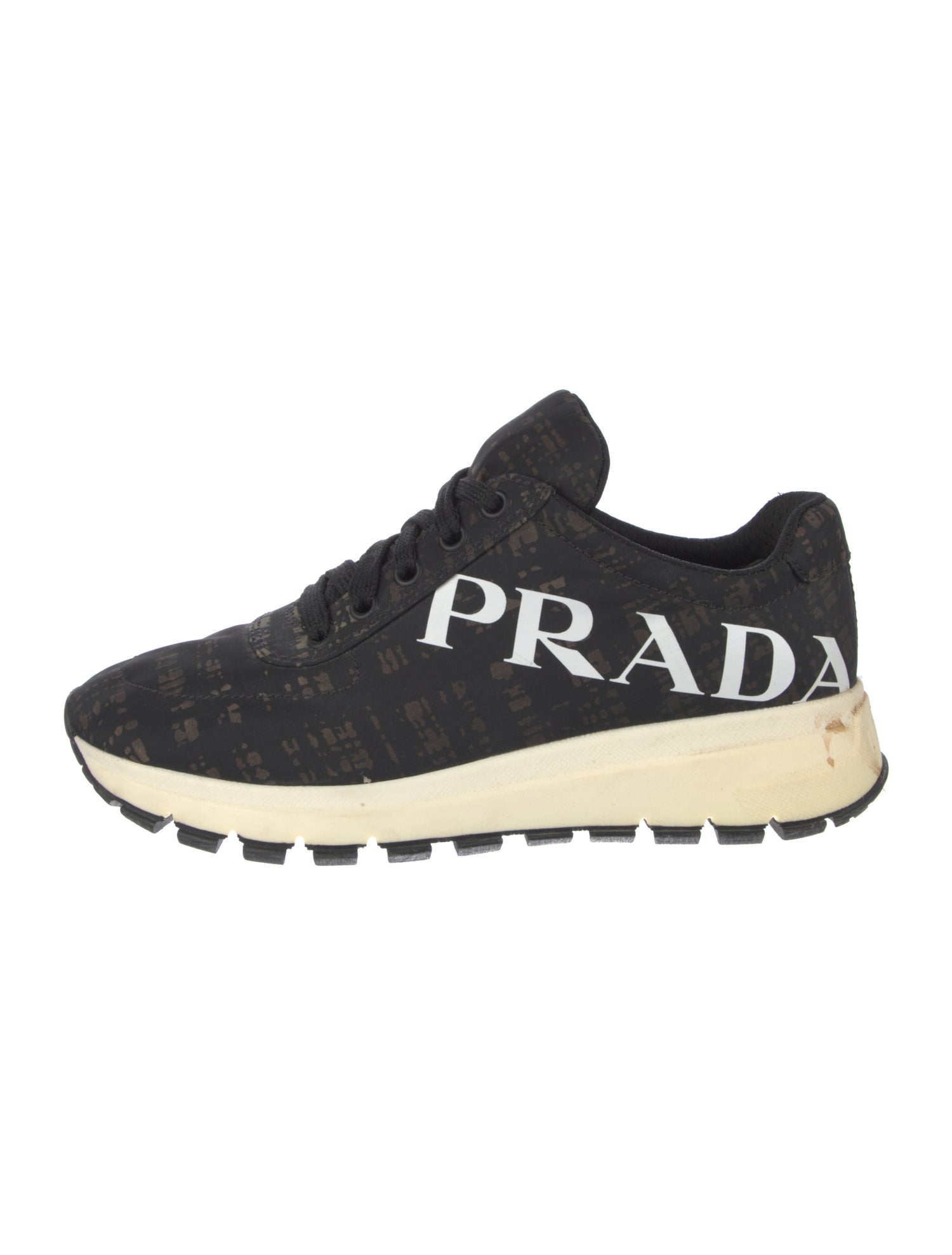 Prada Signature Logo Nylon Sneakers