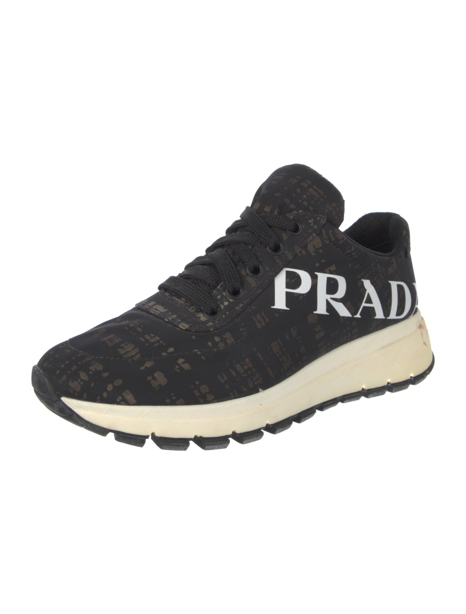Prada Signature Logo Nylon Sneakers