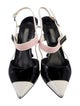Prada Leather Colorblock Pattern Slingback Pumps