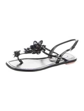 Prada Patent Leather Slingback Sandals